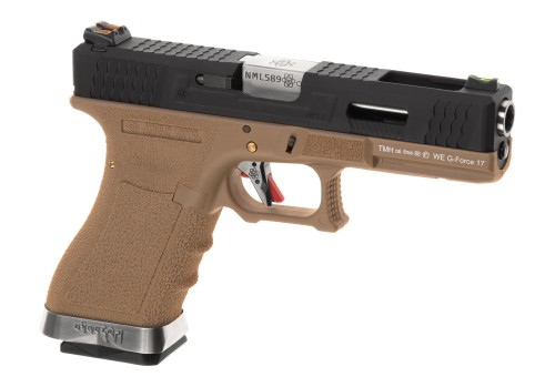 Replika WE G-Force 17 BK Silver Barrel Metal Version GBB Tan