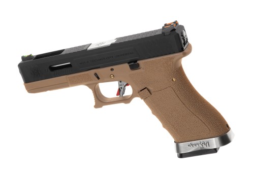 Replika WE G-Force 17 BK Silver Barrel Metal Version GBB Tan