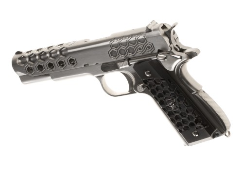 Replika WE M1911 Hex Cut Full Metal GBB Silver