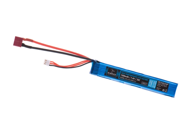 Bateria Nimrod LiPo 7.4v 1300mAh 25C Tube Type T-Deans