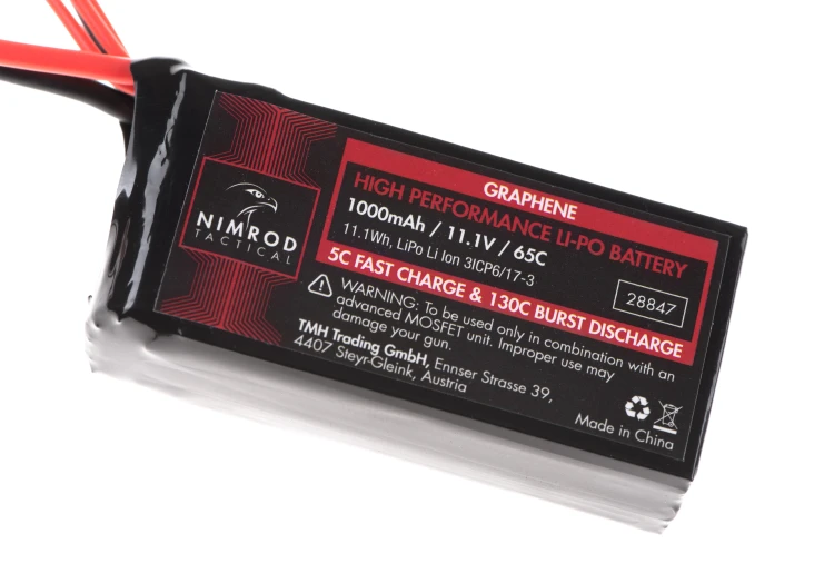 Bateria Nimrod LiPo 11.1v 1000mAh 65C Graphene T-Deans