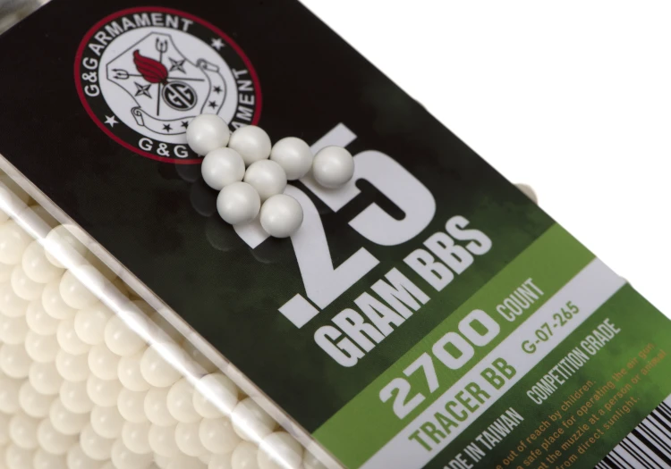 Kulki G&amp;G 0.25g Tracer 2700szt. Zielone