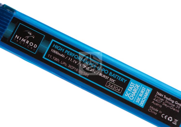 BATERIA NIMROD LI-PO 11.1v 1000mAh TRIPLE SPLIT