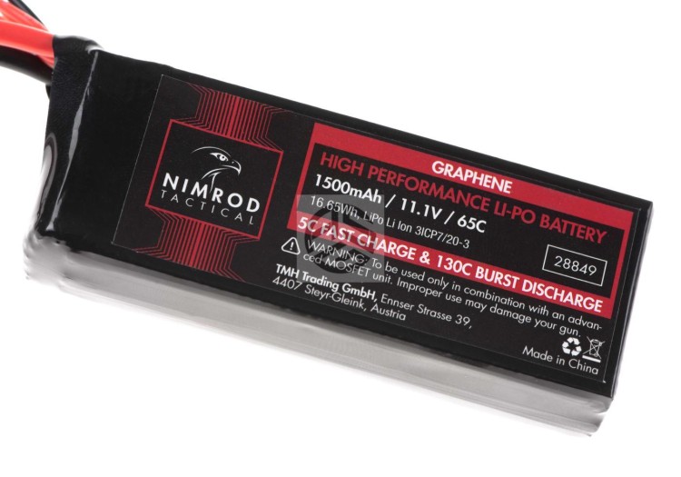 BATERIA NIMROD LI-PO 11.1v 1500mAh GRAPHENE 65C