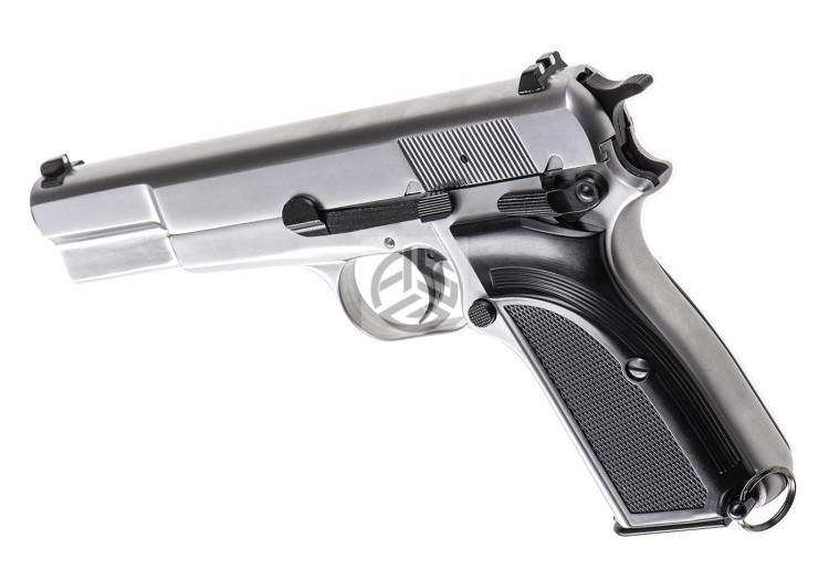 REPLIKA WE HI-POWER MK3 FULL METAL GBB SILVER