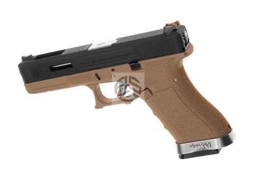REPLIKA WE G-FORCE 17 BK SILVER BARREL METAL VERSION GBB TAN