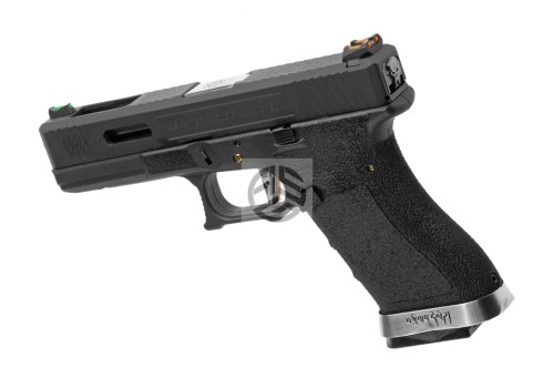 REPLIKA WE G-FORCE 17 BK SILVER BARREL METAL VERSION GBB BLACK
