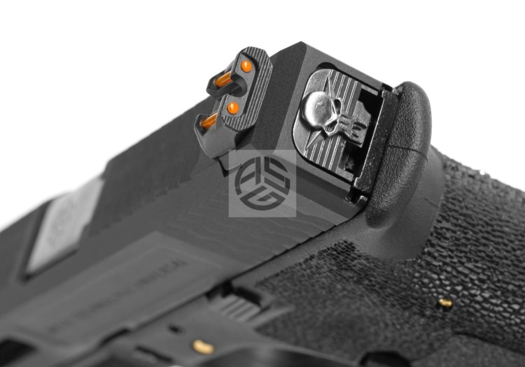 REPLIKA WE G-FORCE 17 BK SILVER BARREL METAL VERSION GBB BLACK