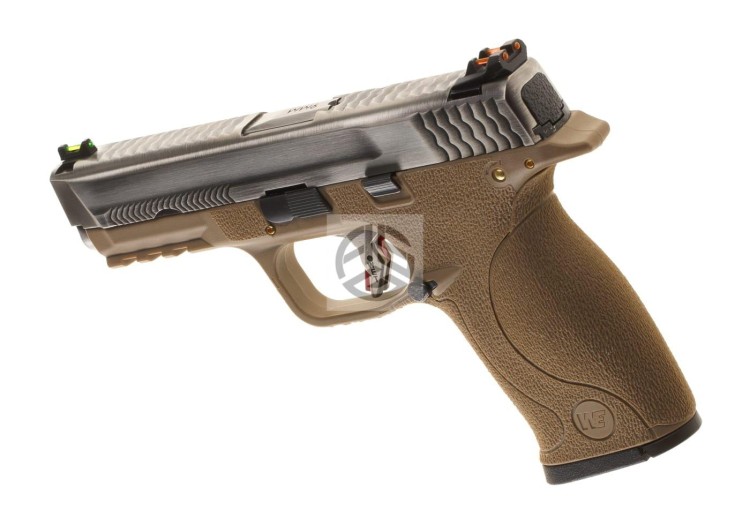 REPLIKA WE WET-05 SV SILVER BARREL METAL VERSION GBB TAN