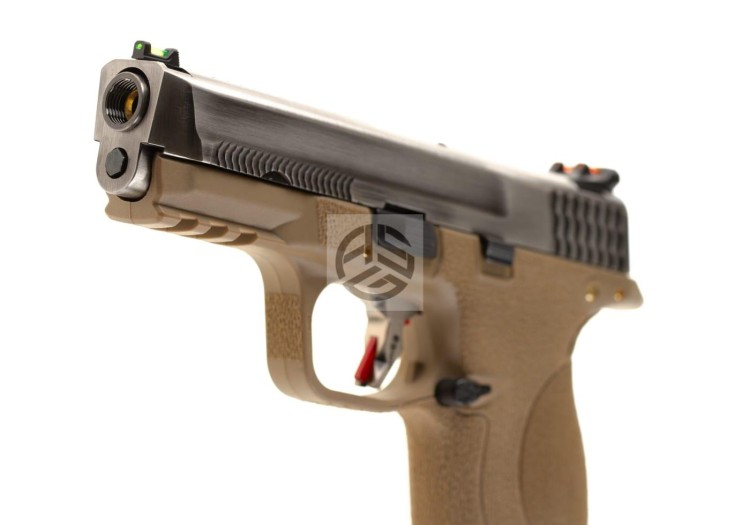 REPLIKA WE WET-05 SV SILVER BARREL METAL VERSION GBB TAN