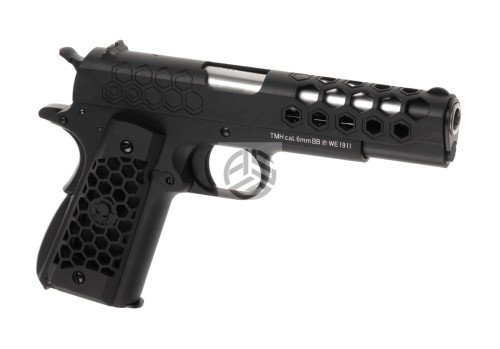 REPLIKA WE M1911 HEX CUT FULL METAL GBB BLACK