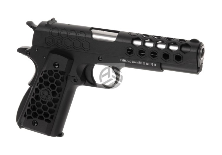 REPLIKA WE M1911 HEX CUT FULL METAL GBB BLACK