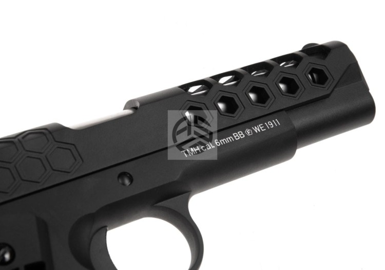 REPLIKA WE M1911 HEX CUT FULL METAL GBB BLACK