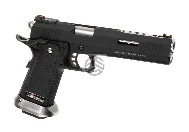REPLIKA WE HI-CAPA 6 FORCE A SILVER BARREL FULL METAL GBB BLACK