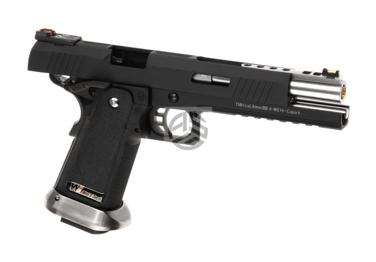 REPLIKA WE HI-CAPA 6 FORCE A SILVER BARREL FULL METAL GBB BLACK