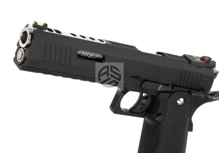 REPLIKA WE HI-CAPA 6 FORCE A SILVER BARREL FULL METAL GBB BLACK