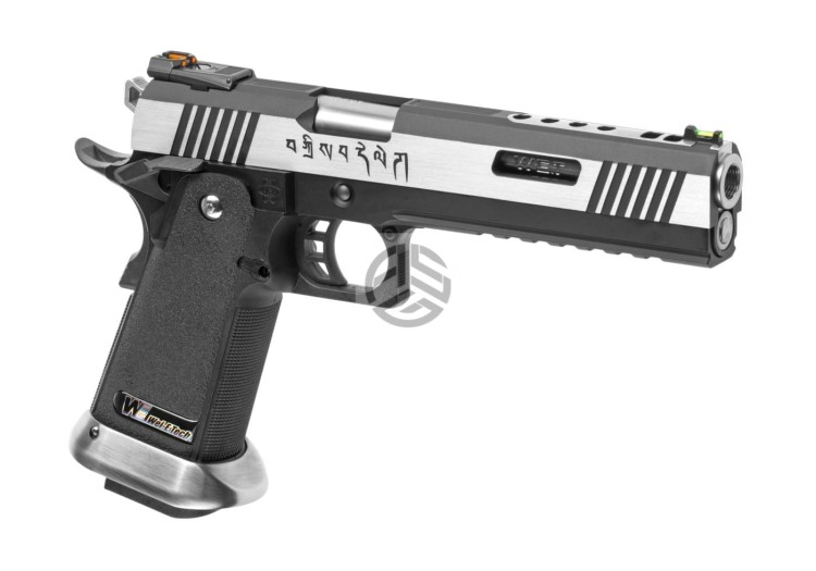 REPLIKA WE HI-CAPA 6 FORCE A SILVER BARREL FULL METAL GBB DUAL TONE