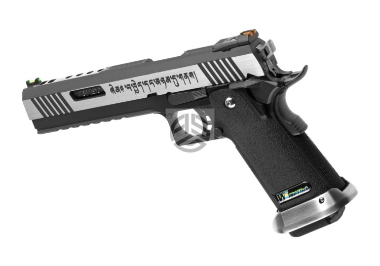 REPLIKA WE HI-CAPA 6 FORCE A SILVER BARREL FULL METAL GBB DUAL TONE