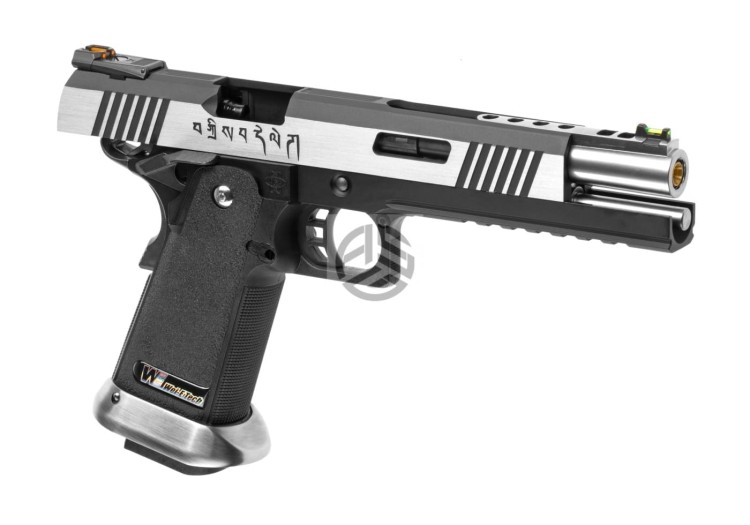 REPLIKA WE HI-CAPA 6 FORCE A SILVER BARREL FULL METAL GBB DUAL TONE
