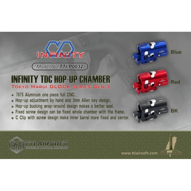 KOMORA HOP-UP TTI INFINITY CNC TDC TOKYO MARUI GLOCK GEN3 BLACK
