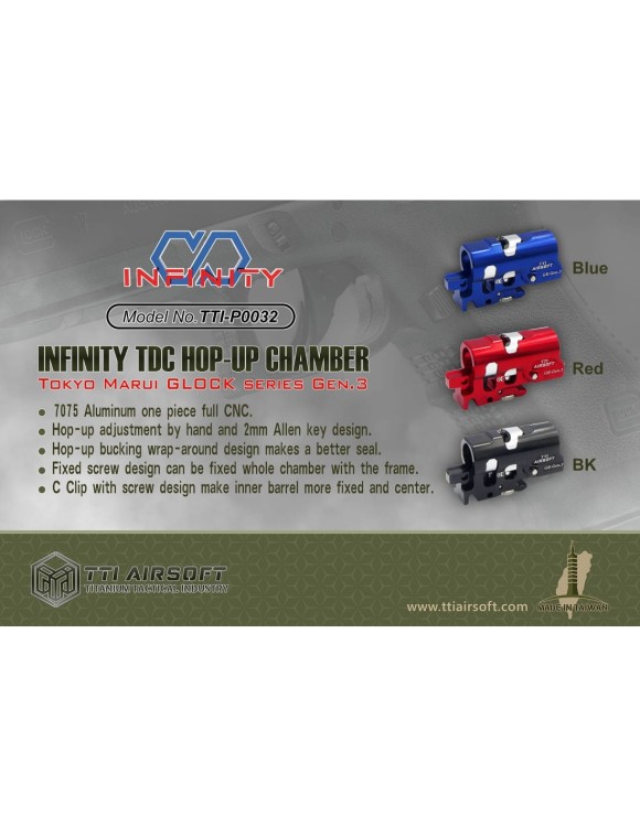 KOMORA HOP-UP TTI INFINITY CNC TDC TOKYO MARUI GLOCK GEN3 RED