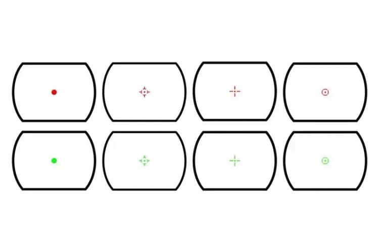 KOLIMATOR THETA OPTICS OPEN II RODZAJE PUNKTÓW CELOWNICZYCH