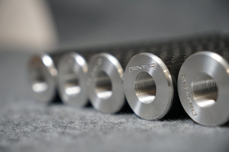 TŁUMIKI KARBONOWE FI30 CW/CCW 14mm BY DEXTER