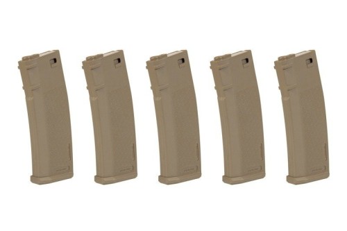 Zestaw 5 Magazynków S-Mag Mid-Cap 125 Kulek Tan