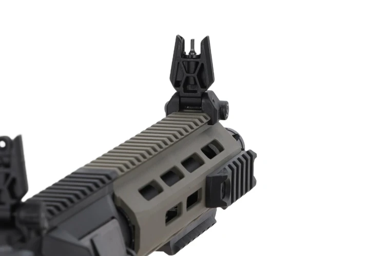Replika Specna Arms SA-F14 Flex Gen.2 Oliwkowy - rozłożone przyrządy celownicze