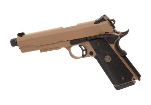 Replika KJ Works M1911 MEU TBC Full Metal GBB Tan