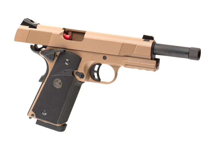 Replika KJ Works M1911 MEU TBC Full Metal Co2 Tan