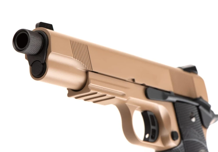 Replika KJ Works M1911 MEU TBC Full Metal Co2 Tan