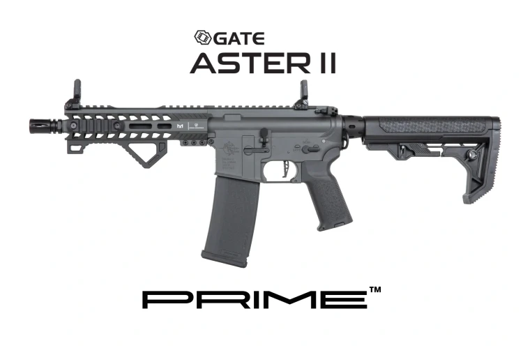 Replika Specna Arms RRA SA-P17 Prime BLDC Aster II Light Ops Stock Szary