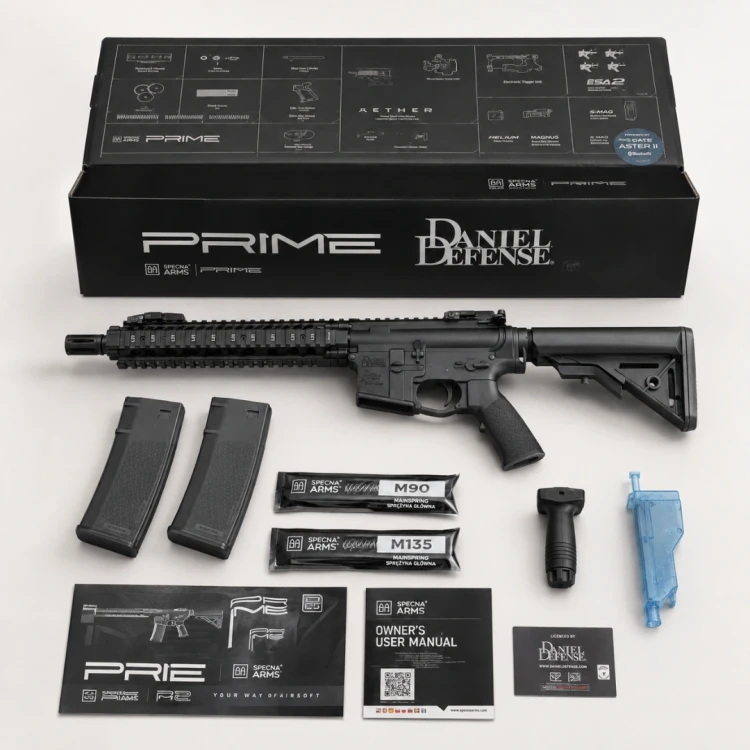 Replika Specna Arms Daniel Defense MK18 SA-P19 Prime BLDC Aster II Czarny