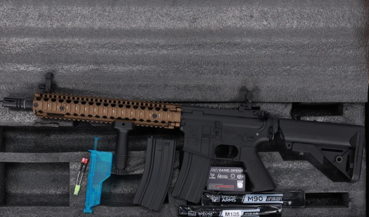 Replika Specna Arms Colt x Daniel Defense MK18 SA-P26 14.5'' Prime BLDC Aster II Chaos Bronze
